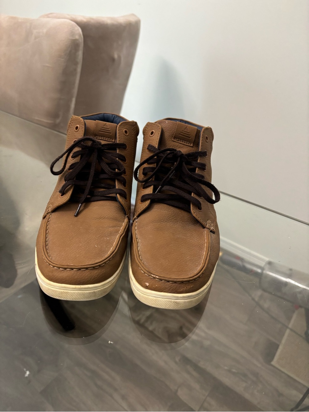 Men’s Aldo Tan-Brown Leather Shoes US 9.5